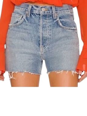 House of Harlow 1960 Denim Shorts High Rise Mom Midi Button Fly Women’s Size 33